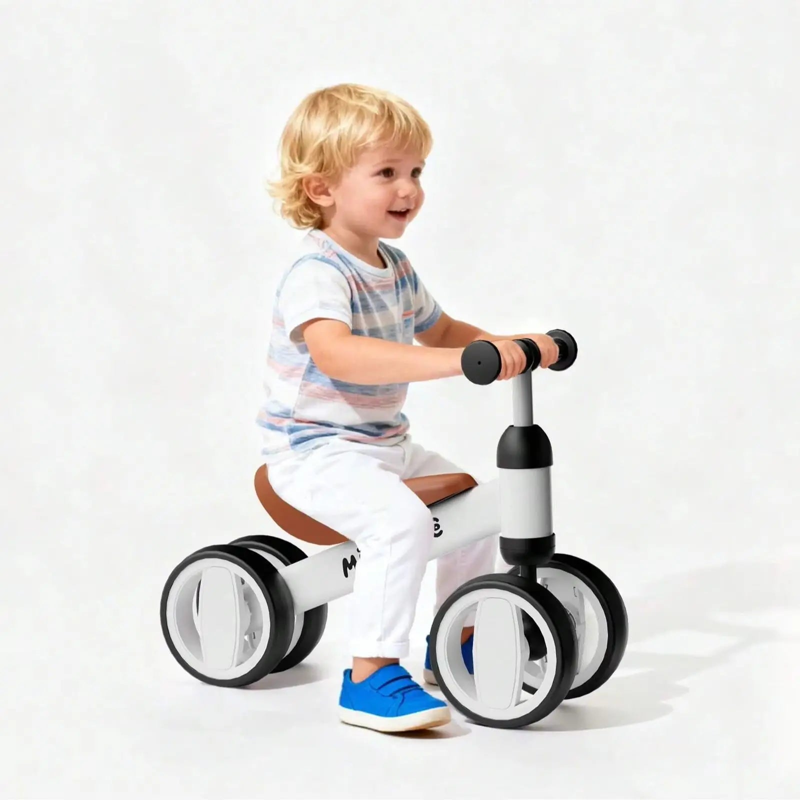 C1 Toddler Balance Bike 4-Wheel No-Pedal Ride On Toy by S And B Enterprise