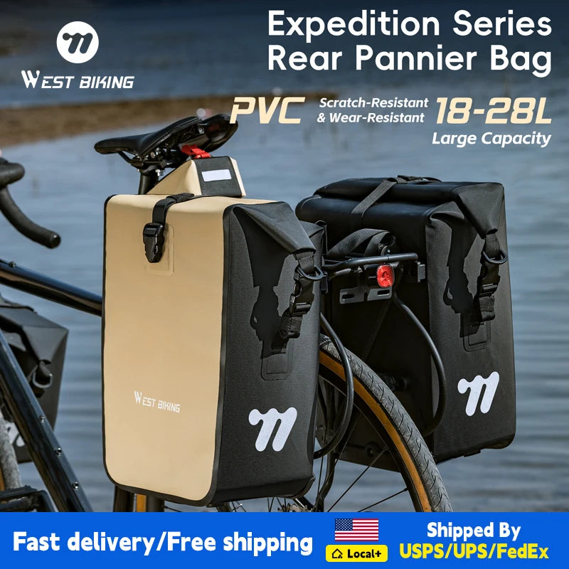 Bike Pannier Bag Waterproof Rear Trunk With Quick Release Buckle