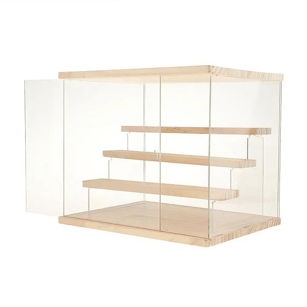 Clear Acrylic Display Case Countertop Box Organizer Dustproof Showcase by S And B Enterprise