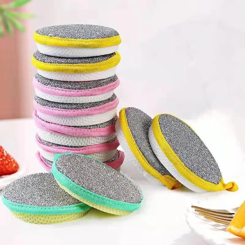 10/5/3PCS Double Side Dishwashing Sponge Dish Washing Brush Pan Pot Dish Wash Sponges Household Cleaning Reusable Kitchen Tools by S And B Enterprise