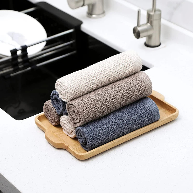 100 Percent Cotton Dishcloth Ultra Soft Absorbent Kitchen Towel by S And B Enterprise