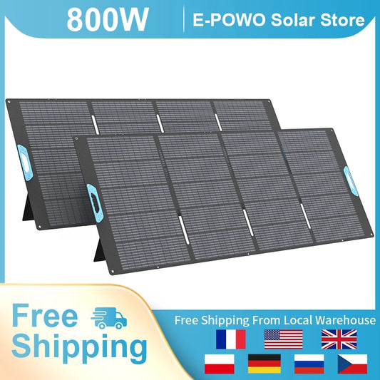 E-POWO 800W Monocrystalline Foldable Solar Charger for Power Stations by S And B Enterprise