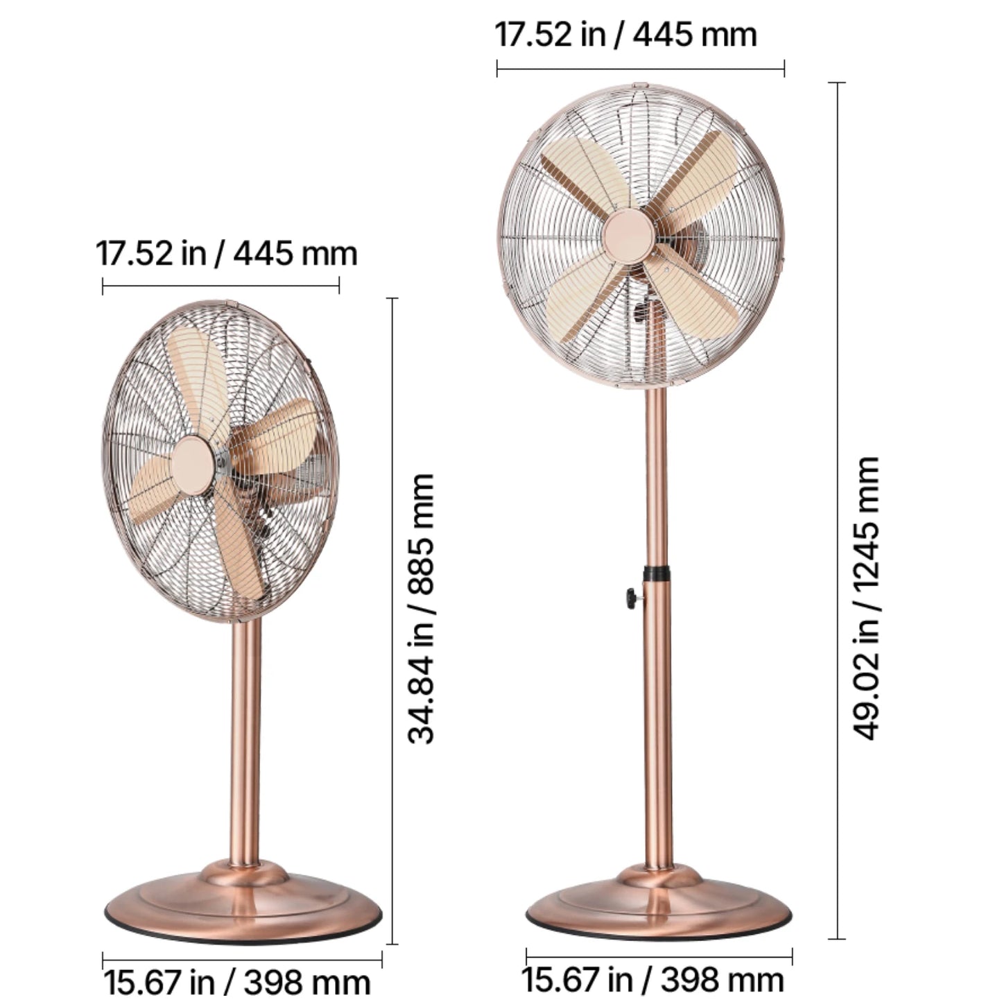 SucceBuy Industrial Pedestal Fan 16/18/24 Inch 75-Degree Oscillating Fan Height Adjustable Standing Fans with 3 Adjustable Speed by S And B Enterprise