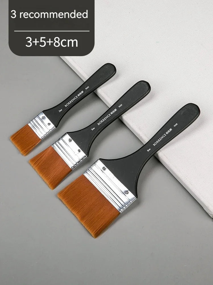 Borrence Memory Nylon Paint Brush Set For Acrylic Oil Watercolor
