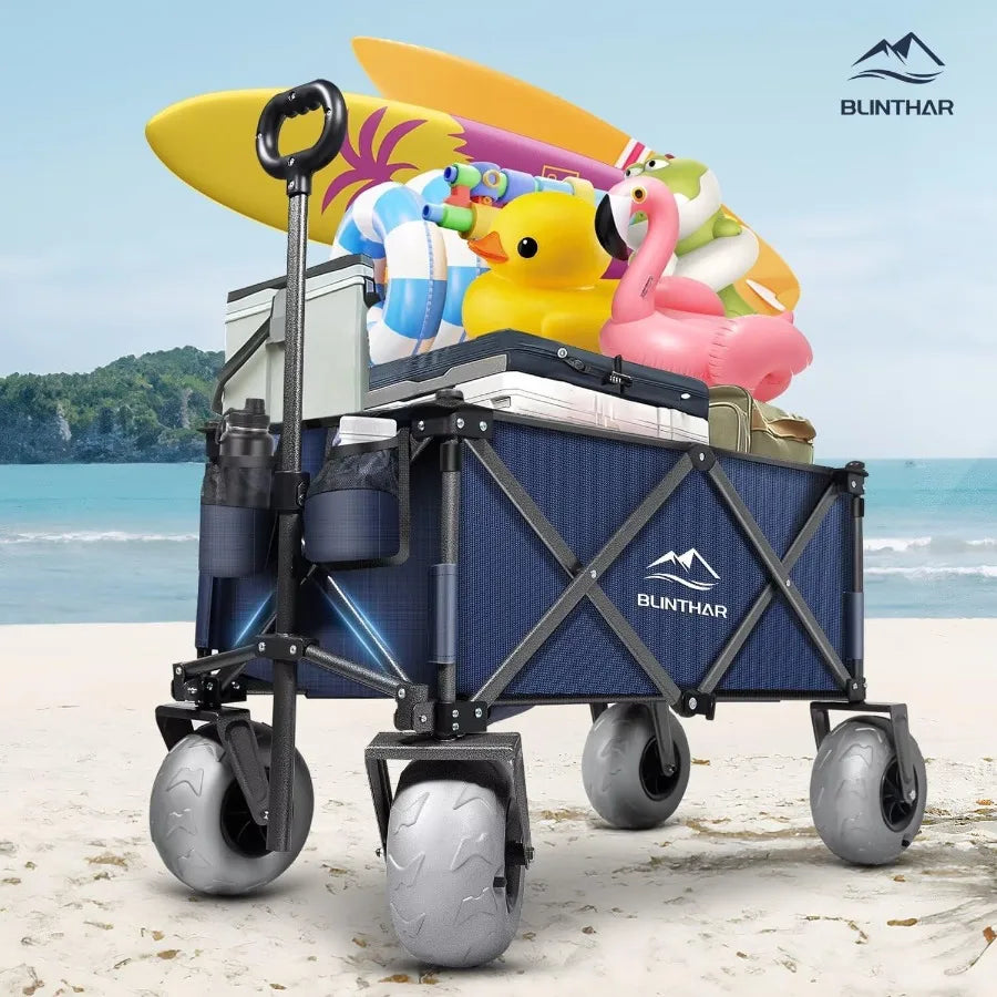 Heavy Duty Beach Wagon With AllTerrain Wheels And Drink Holders