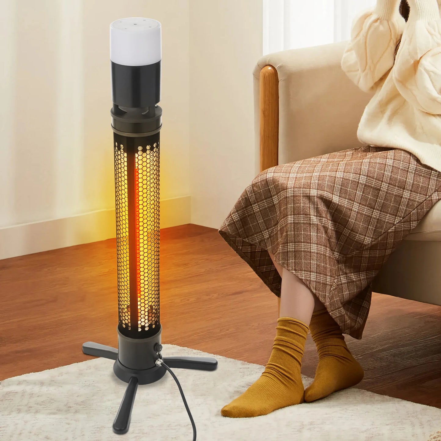 1500W Infrared Electric Space Heater Indoor Outdoor Portable Patio