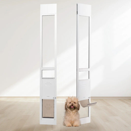 SucceBuy Adjustable Height Dog Door For Sliding Glass Doors by S And B Enterprise