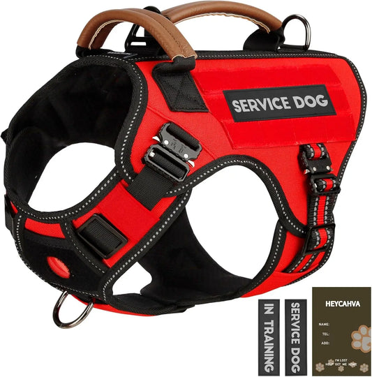Tactical Dog Harness With Reflective Buckles No Pull Vest