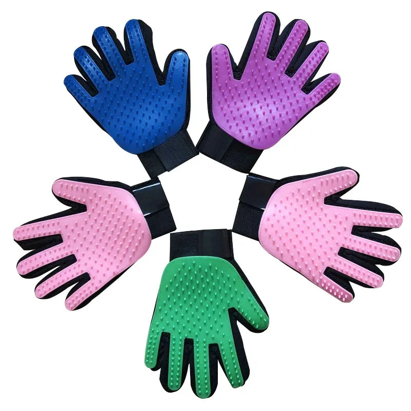 Pet Grooming Glove Silicone Fur Removal For Cats And Dogs by S And B Enterprise