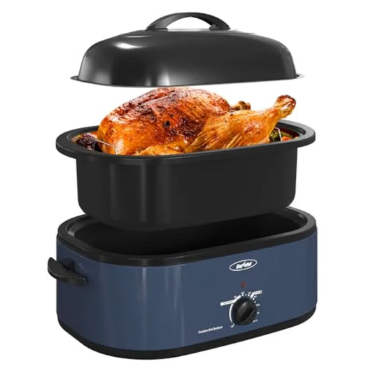 SHXI Electric Roaster Oven With Viewing Lid Removable Pan Rack