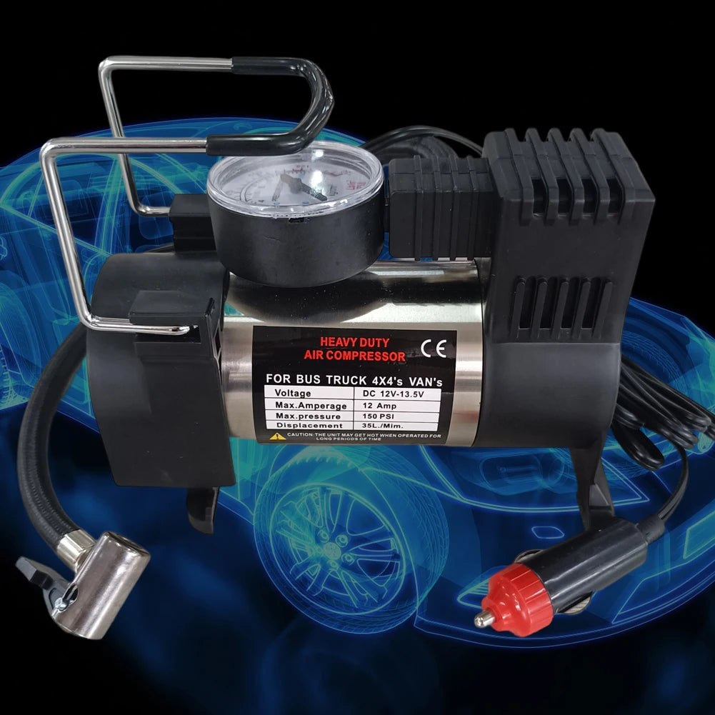 12V 150psi Portable Metal Air Compressor Car Tyre Inflator by S And B Enterprise