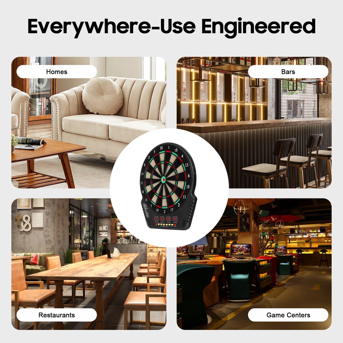 Electronic Dart Board With 27 Modes And LED Screens
