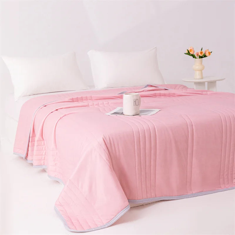 KDV Cooling Summer Blanket Lightweight Polyester Washable Breathable Comforter by S And B Enterprise