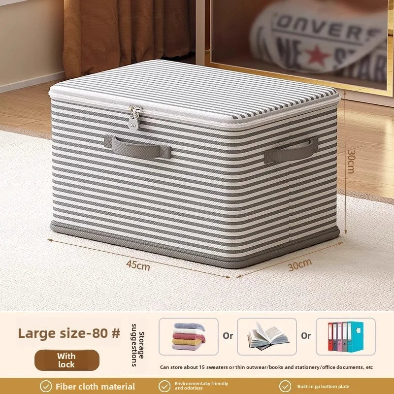 Lockable Foldable Storage Box for Wardrobe Organization and Reuse by S And B Enterprise