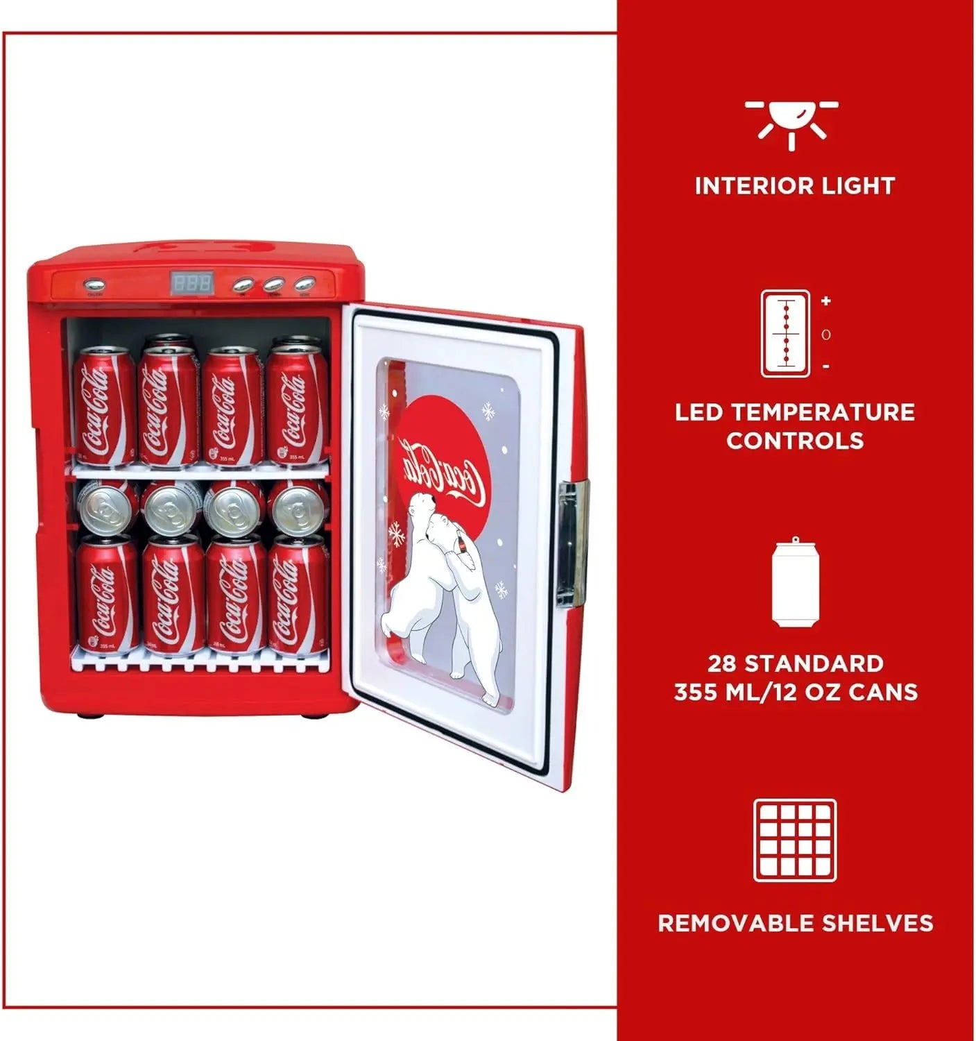 Portable Table Top Beverage Cooler Mini Fridge Holds 28 Cans by S And B Enterprise