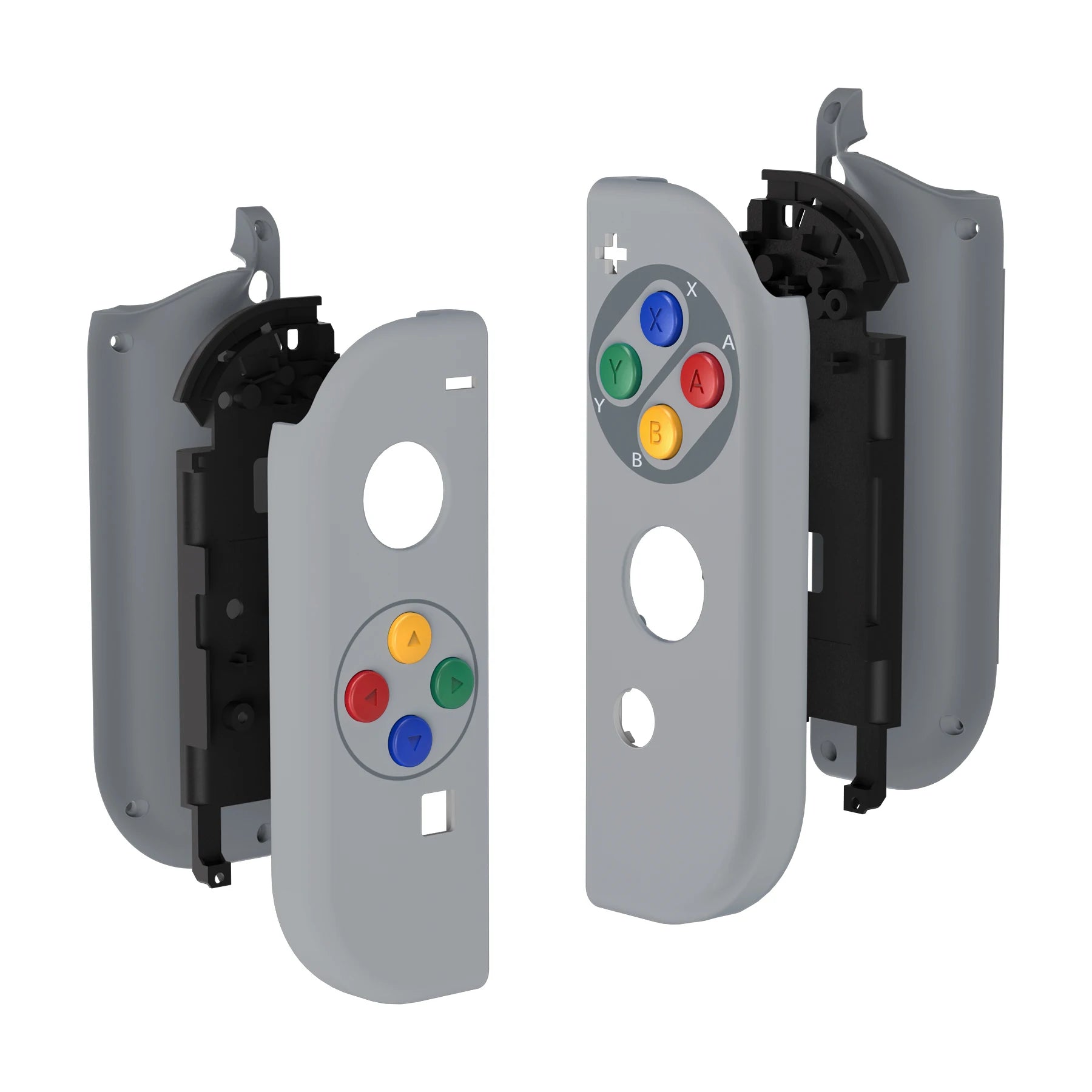 eXtremeRate Custom Patterned Controller Housing Shell Case with Full Set Buttons for NS Switch JoyCon & OLED Joycon - Wood Grain by S And B Enterprise