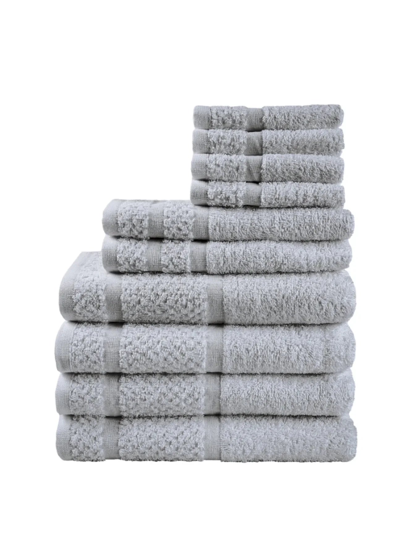 Soft Cotton Towel Set 10 Piece Durable And Absorbent