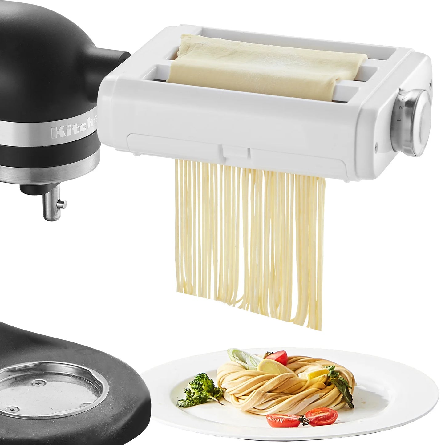 SucceBuy Three-In-One Pasta Attachment for KitchenAid Stand Mixer Stainless Steel