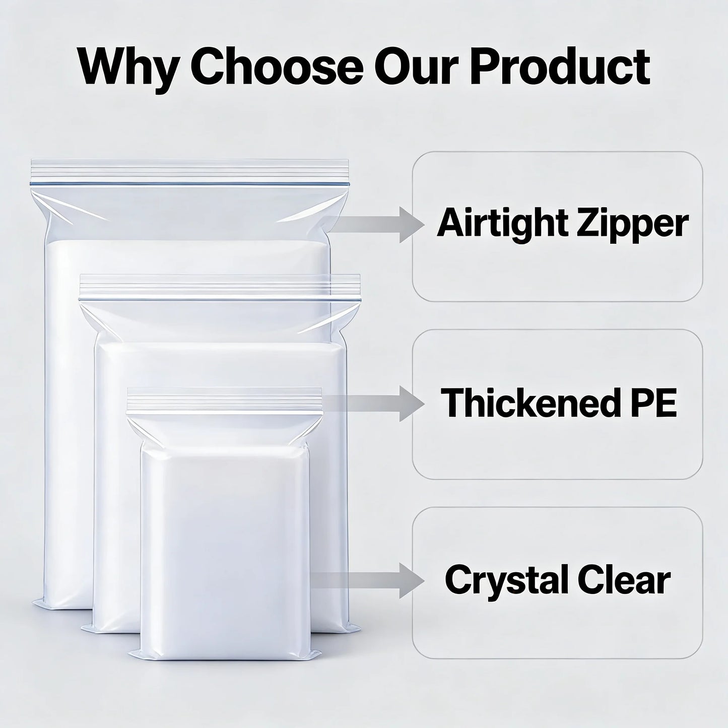 Leak Proof Bags Transparent Reusable Storage Freezer Airtight Seal for Food Fruit Veggie by S And B Enterprise