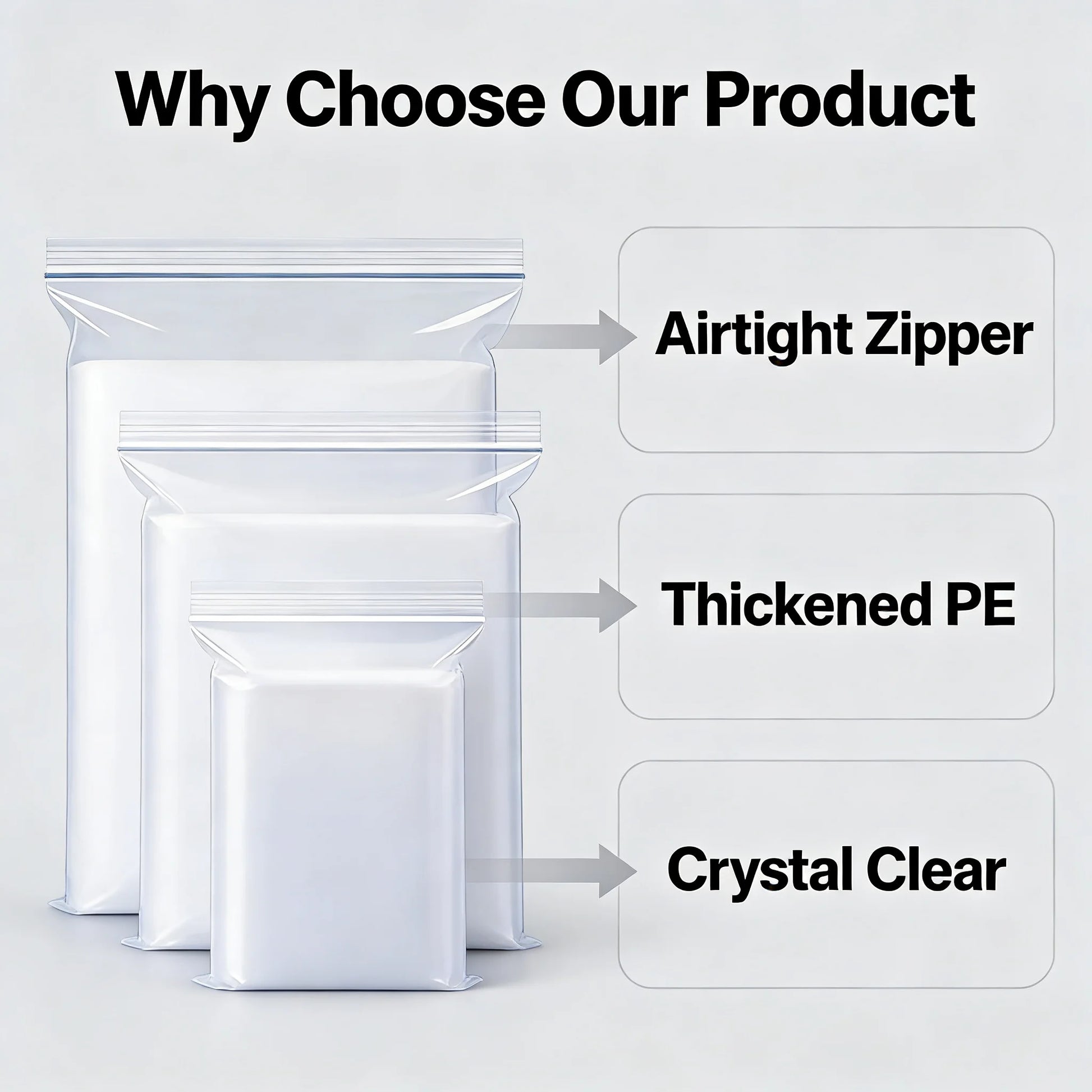 Leak Proof Bags Transparent Reusable Storage Freezer Airtight Seal for Food Fruit Veggie by S And B Enterprise