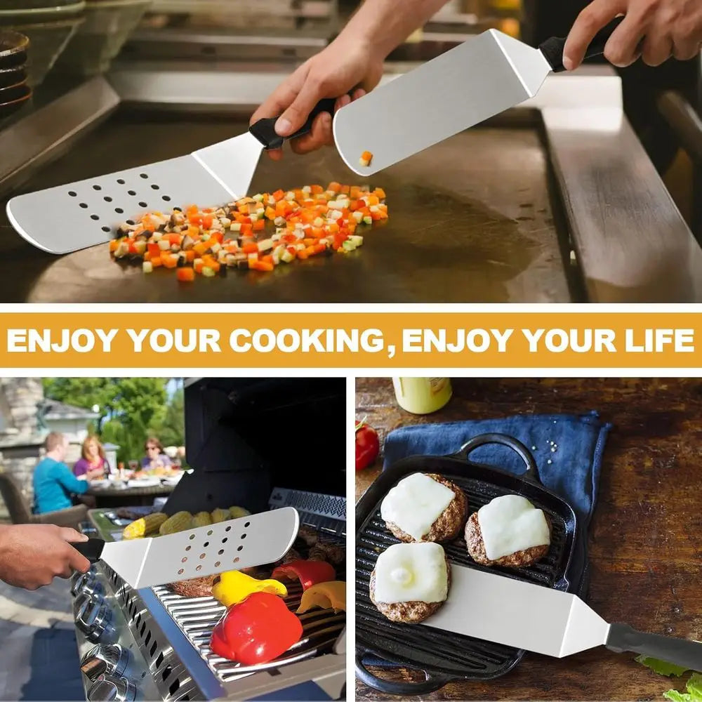 Griddle Accessories Kit Five Piece Heavy Duty Stainless Steel by S And B Enterprise