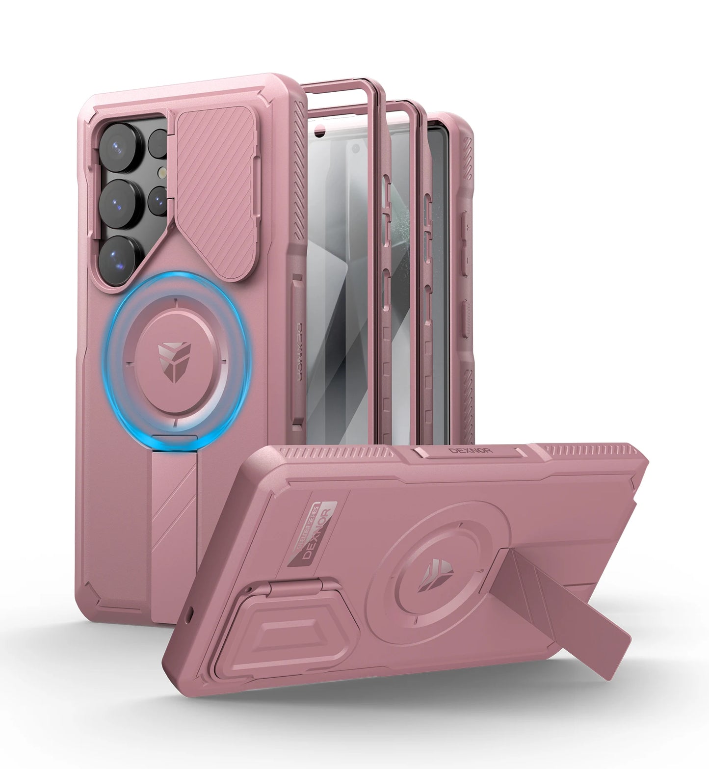 Dexnor Samsung Galaxy S25 Ultra Case With Camera Cover Kickstand by S And B Enterprise