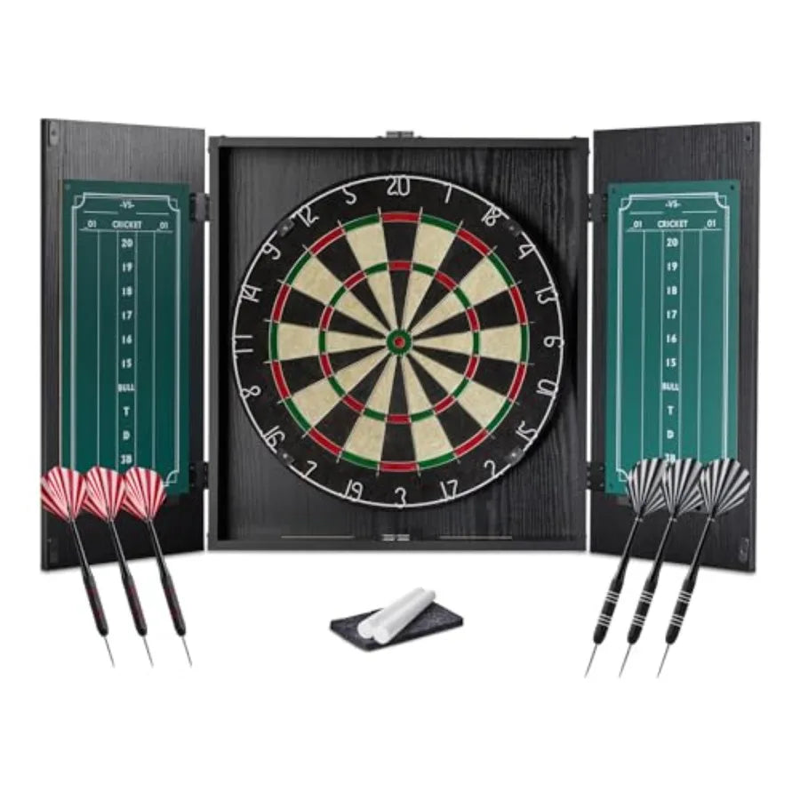 Dartboard Cabinet Set For Adults Perfect Home Games And Recreation by S And B Enterprise
