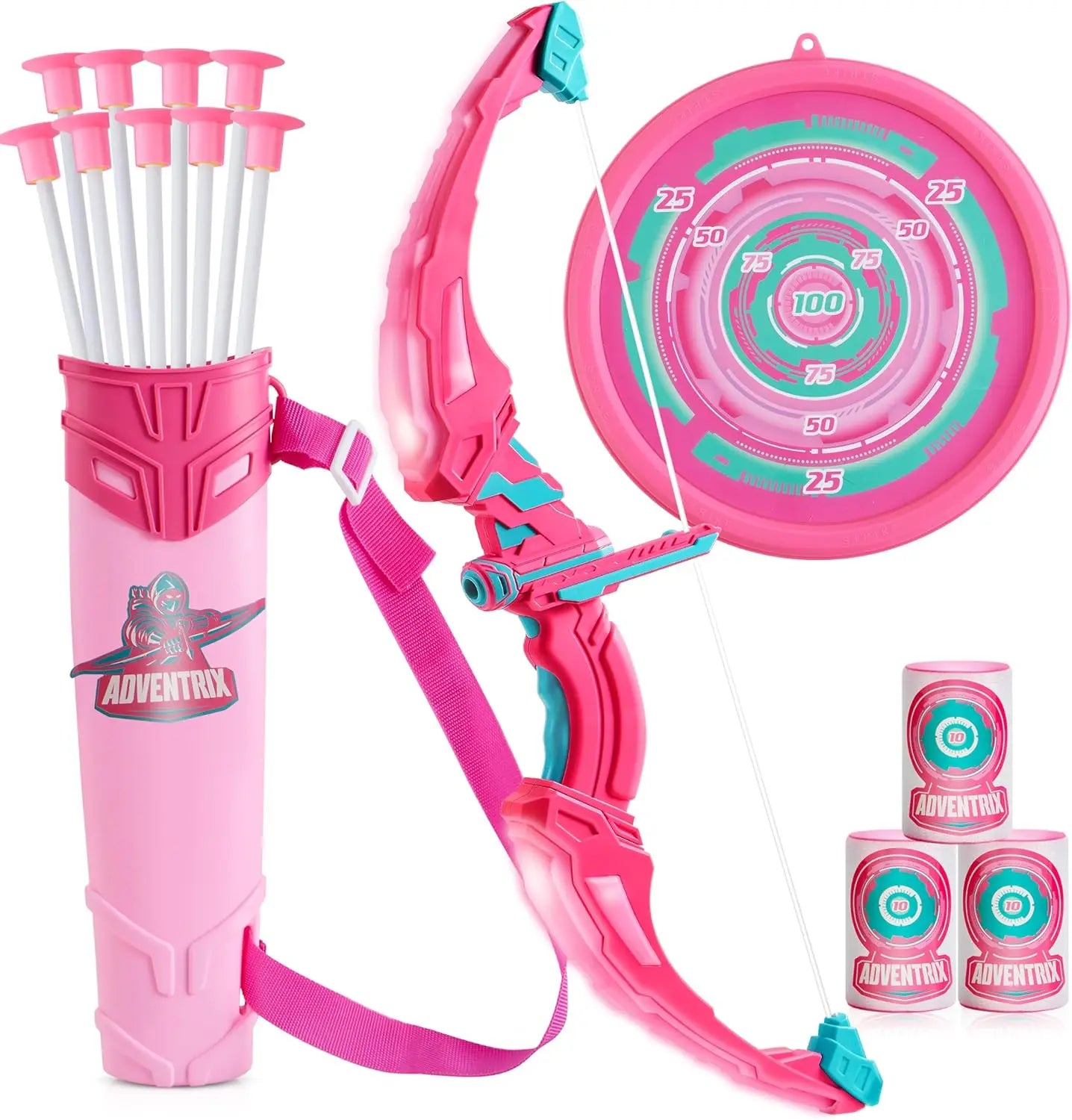 Joyfy LED Light Up Archery Bow Set With Suction Arrows