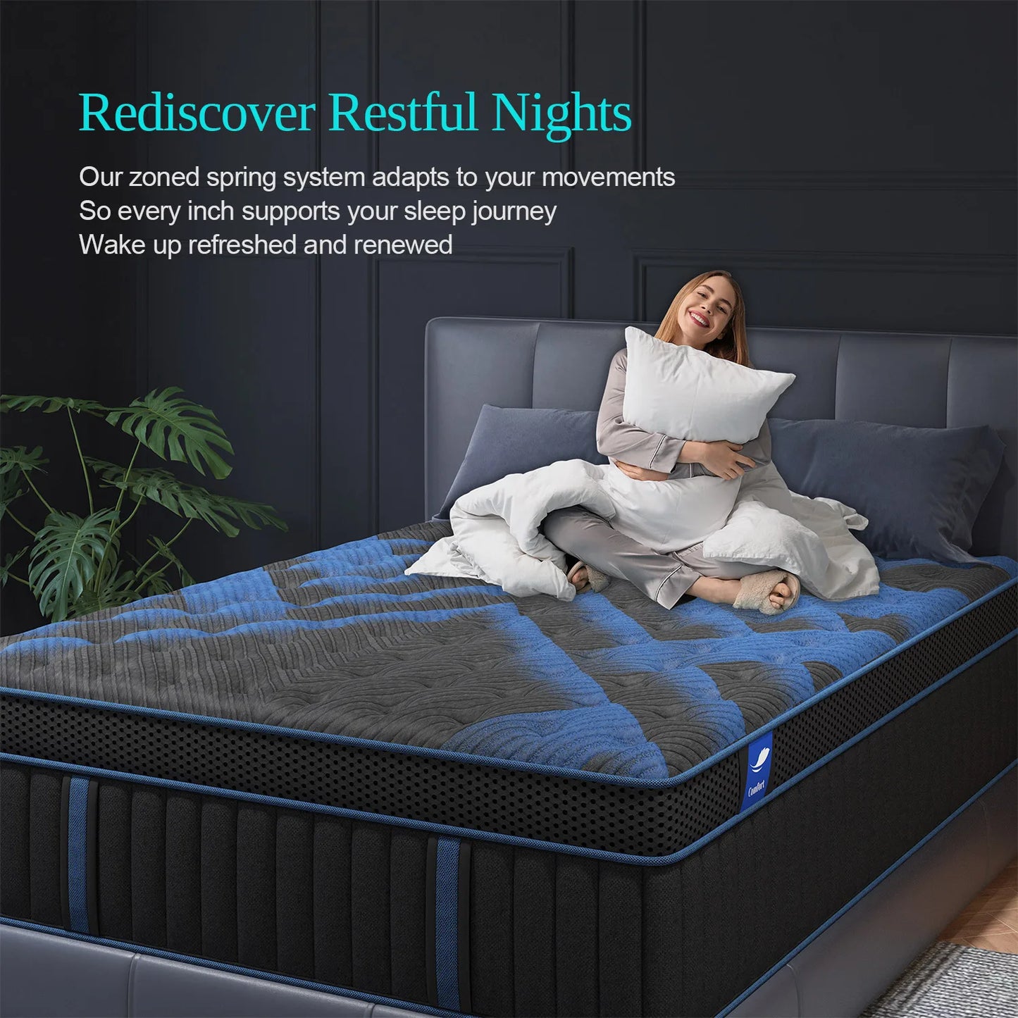 Sweetlove Hybrid Memory Mattress In A Box With Euro Top