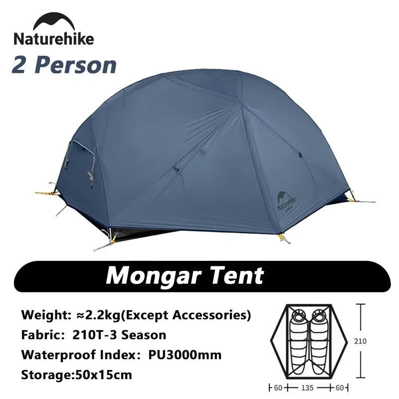 Naturehike Mongar Two Person Ultralight Waterproof Tent Camping by S And B Enterprise