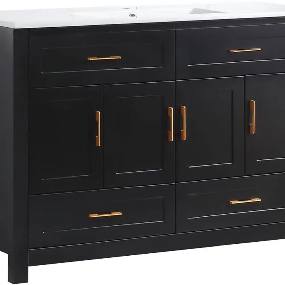 Freestanding Modern Bathroom Vanity With Sink Cabinet And Drawers by S And B Enterprise