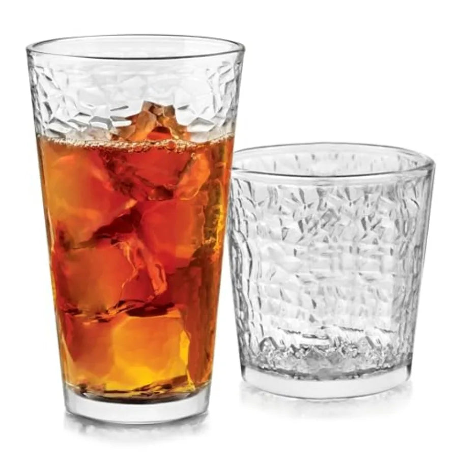 Classic Rocks Glasses and Tumblers Set Dishwasher Safe Drinkware by S And B Enterprise