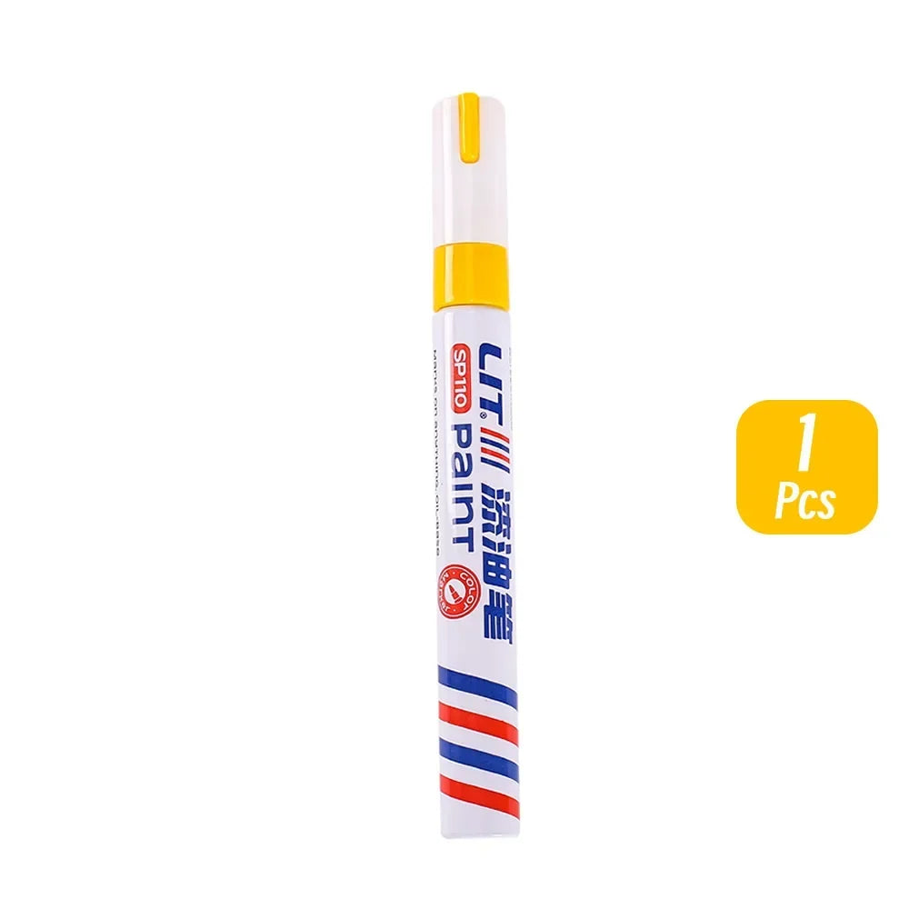 3mm 10p Colorful 8 Colors Permanent Paint Marker Waterproof White Markers tire tread rubber fabric Paint metal Paint Marker Pens by S And B Enterprise