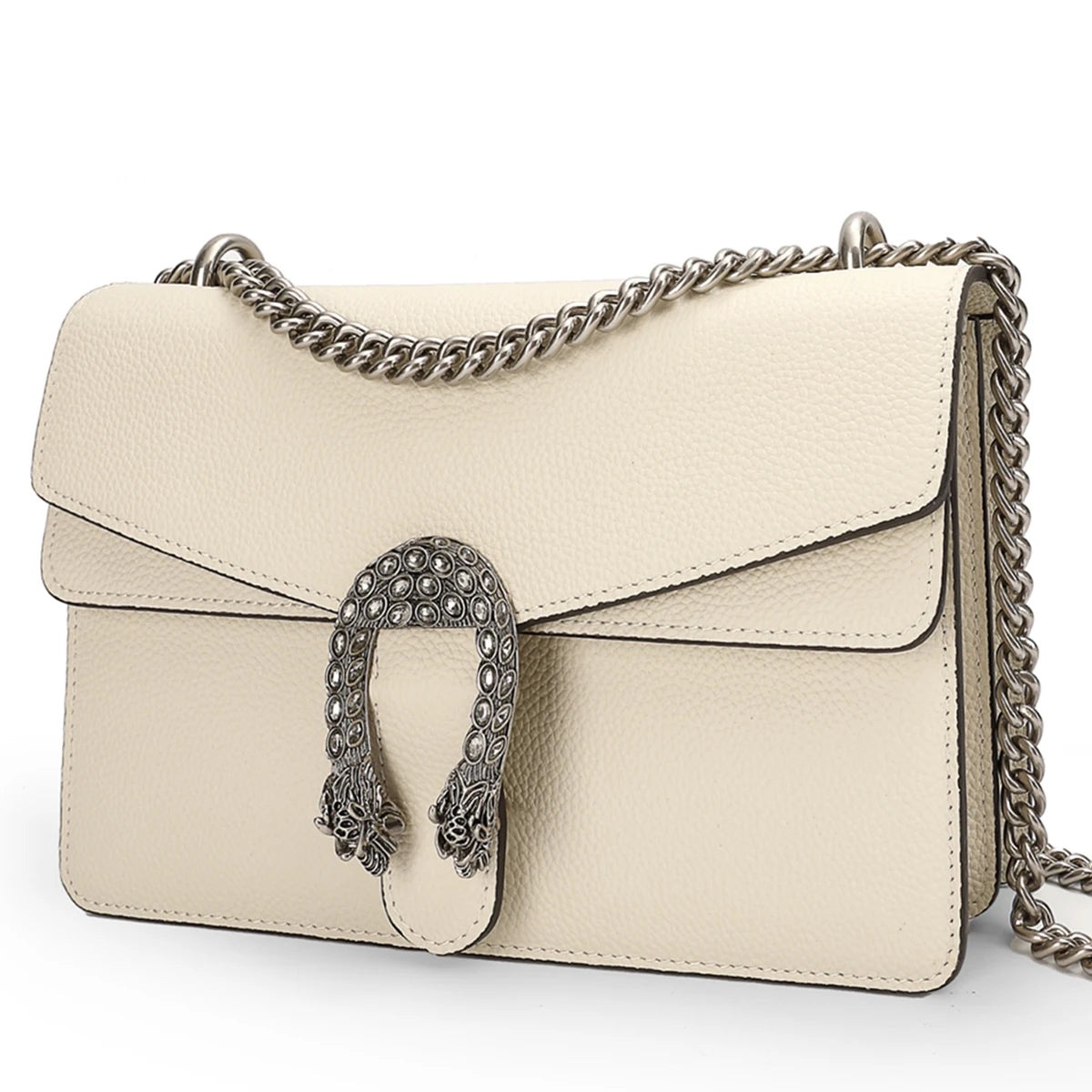 Genuine Leather Crossbody Chain Shoulder Bag For Women