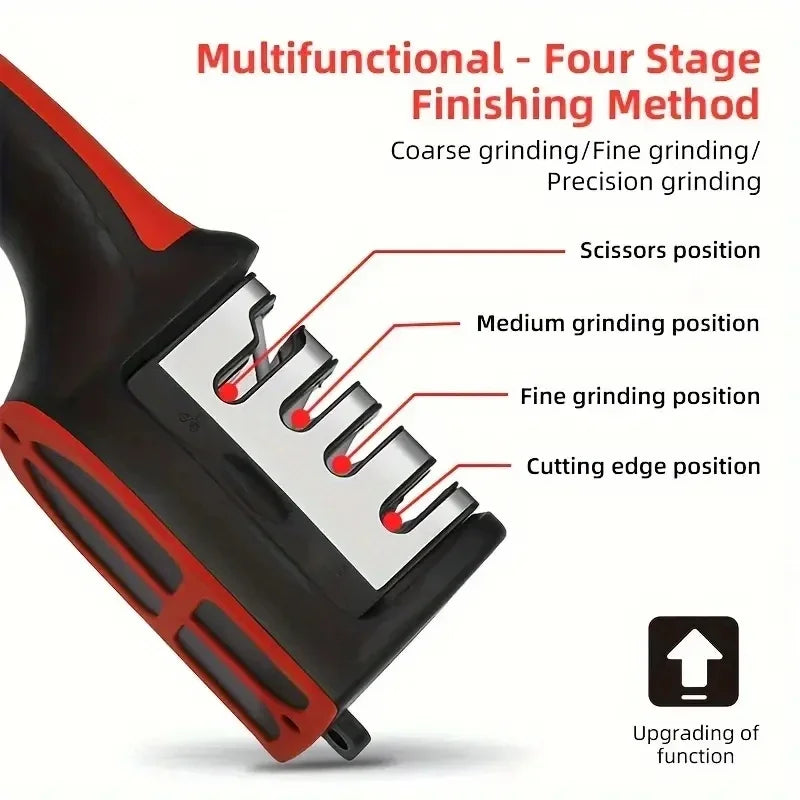 Three Segment Knife Sharpener For Kitchen Knives Stainless Steel by S And B Enterprise