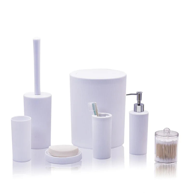 Modern Plastic Bathroom Accessories Set With Soap Dish And Toothbrush Holder by S And B Enterprise
