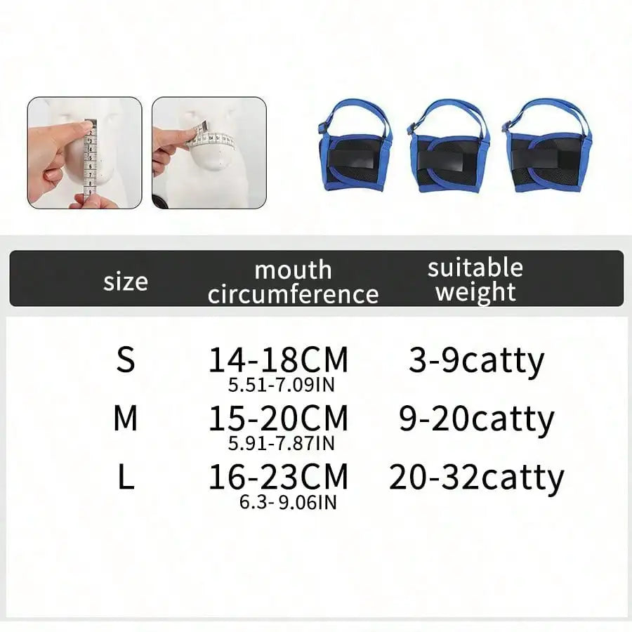 Adjustable Anti Bite Dog Muzzle For Training Breathable Mesh Design by S And B Enterprise