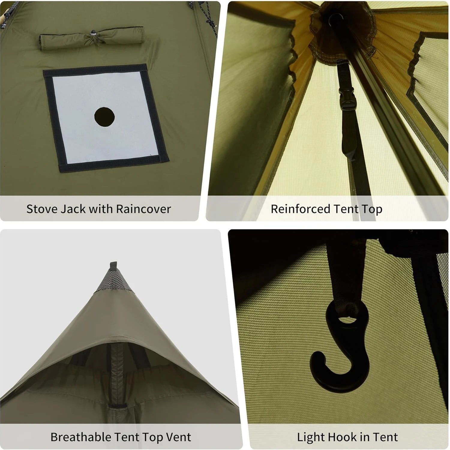 Naturehike Ultralight Camping Tent Chimney Window Teepee Pyramid by S And B Enterprise