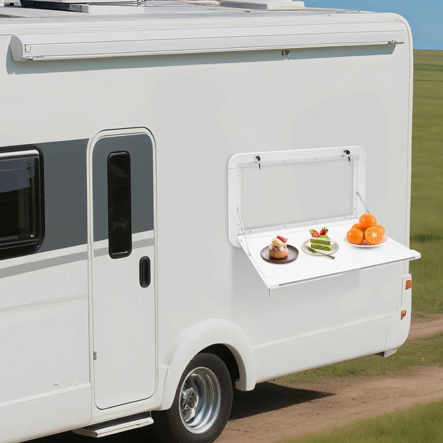 Bymaocar RV Wall Mount Flip Down Desk For Camping And Travel