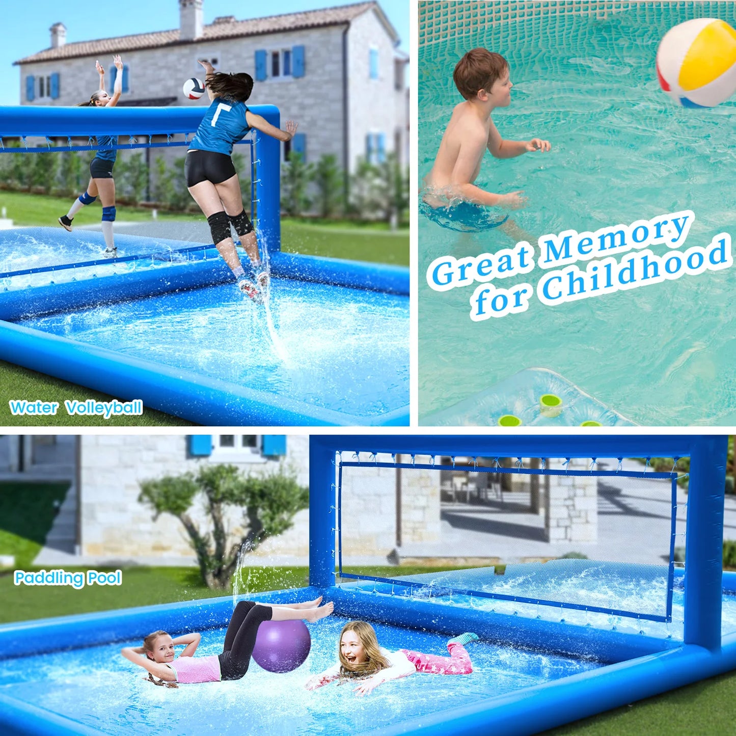 RTS Inflatable Volleyball Court Outdoor Water Volleyball Pool