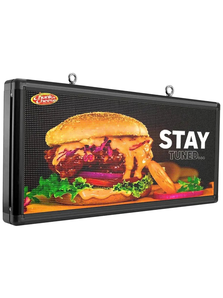 P6 Outdoor LED Sign Full Color 40'' x 18'' WiFi Scrolling LED Display With High Resolution High Brightness Programmable LED Sign by S And B Enterprise