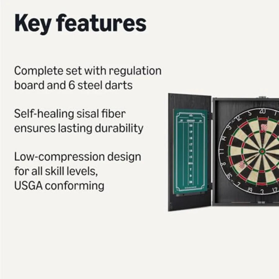 Dartboard Cabinet Set For Adults Perfect Home Games And Recreation by S And B Enterprise