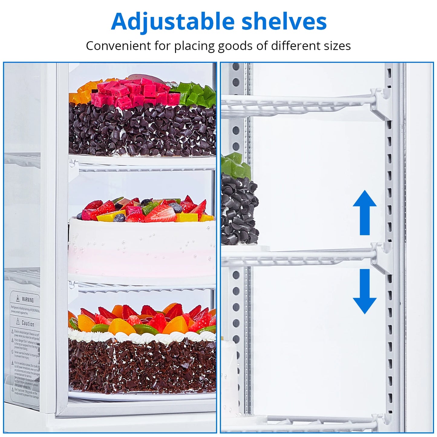 Acekool Commercial Pastry Display Case With Interior LED Lighting