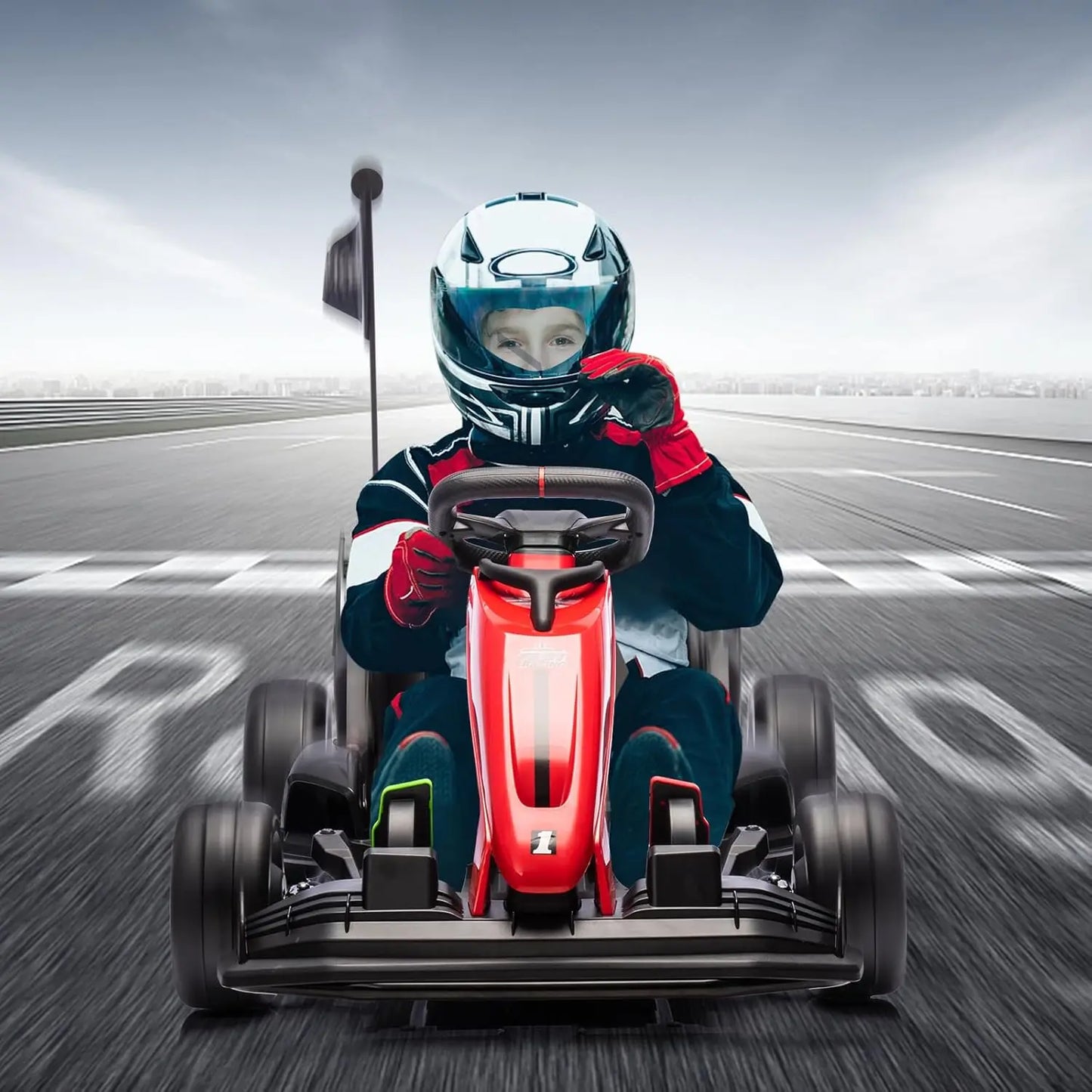 Electric Drift Kart For Kids 24V 300W Riding Toy Safe
