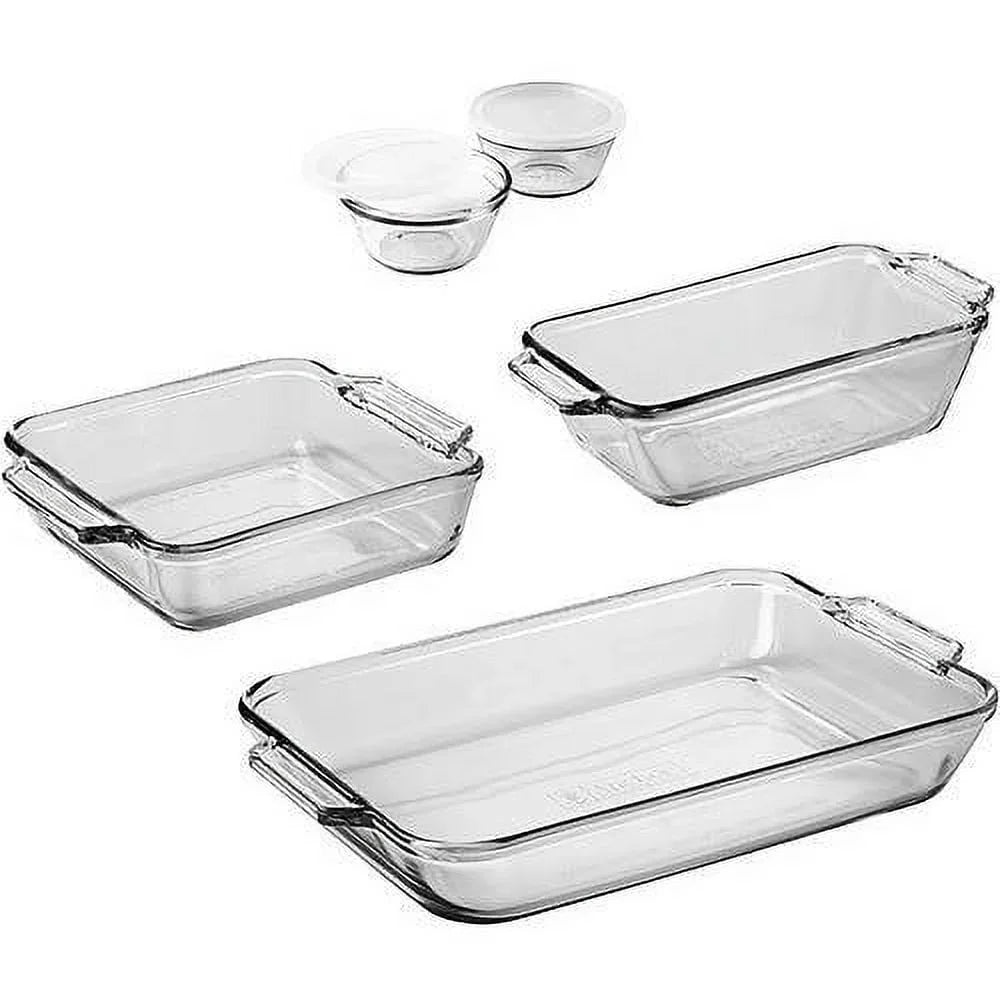 7-Piece Glass Bakeware Set Oven Safe Casserole Dishes Tempered Glass