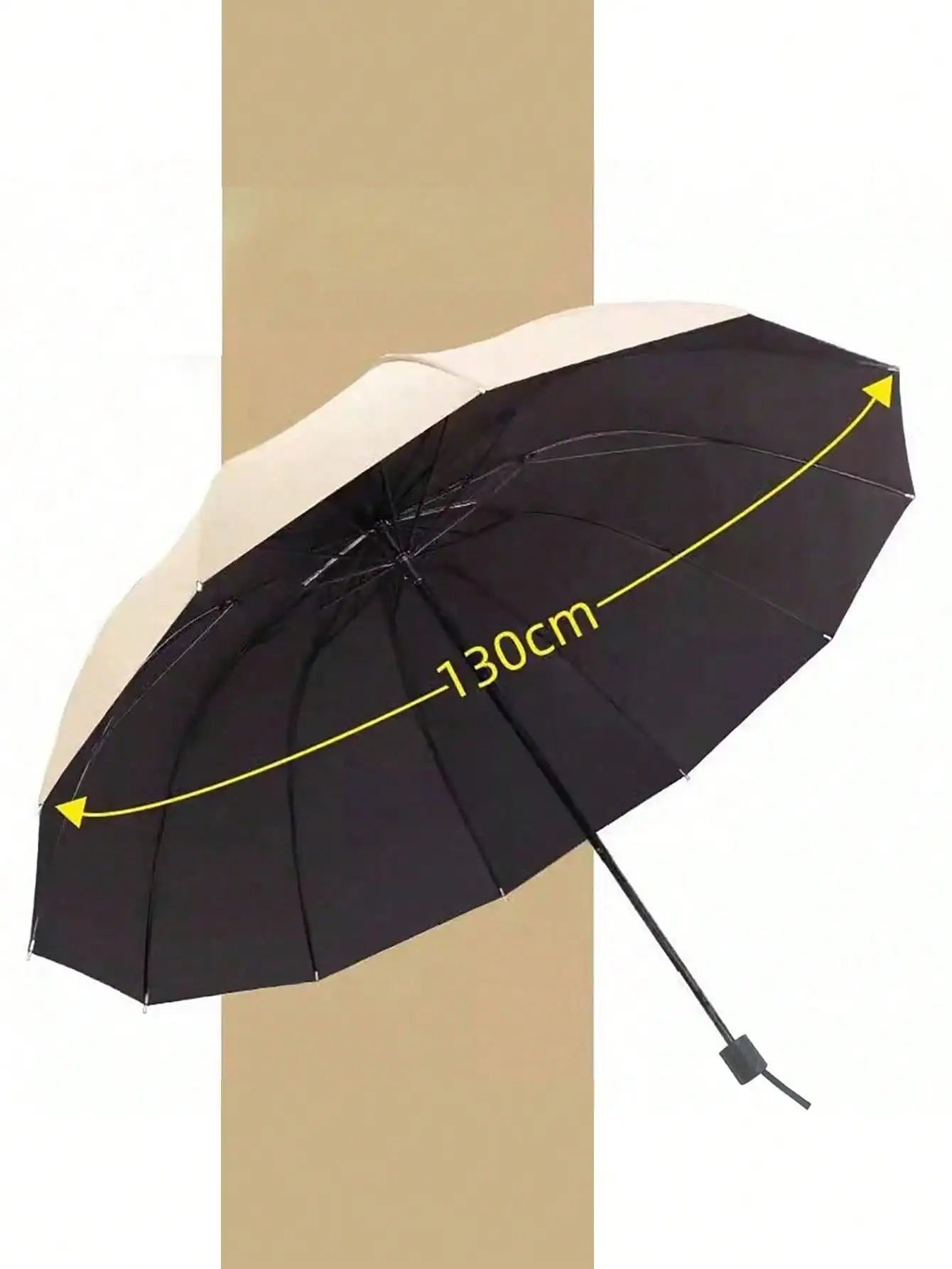 Extra Large Umbrella Reinforced Frame Windproof Black Coating UV Protection Sun Rain Double Layer Folding Compact For Outdoor Travel Daily Use Men Women High Quality Hot Trending Now
