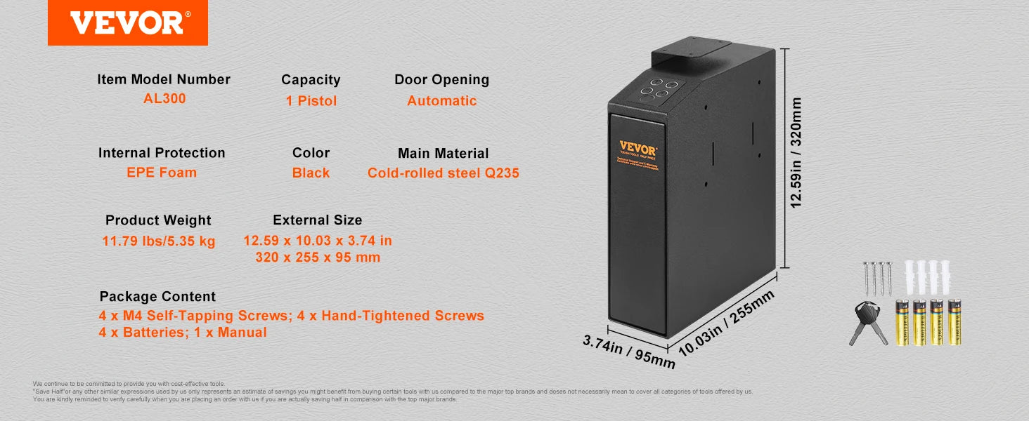 Gun Safe Biometric Quick Access Pistol Case With LED by S And B Enterprise