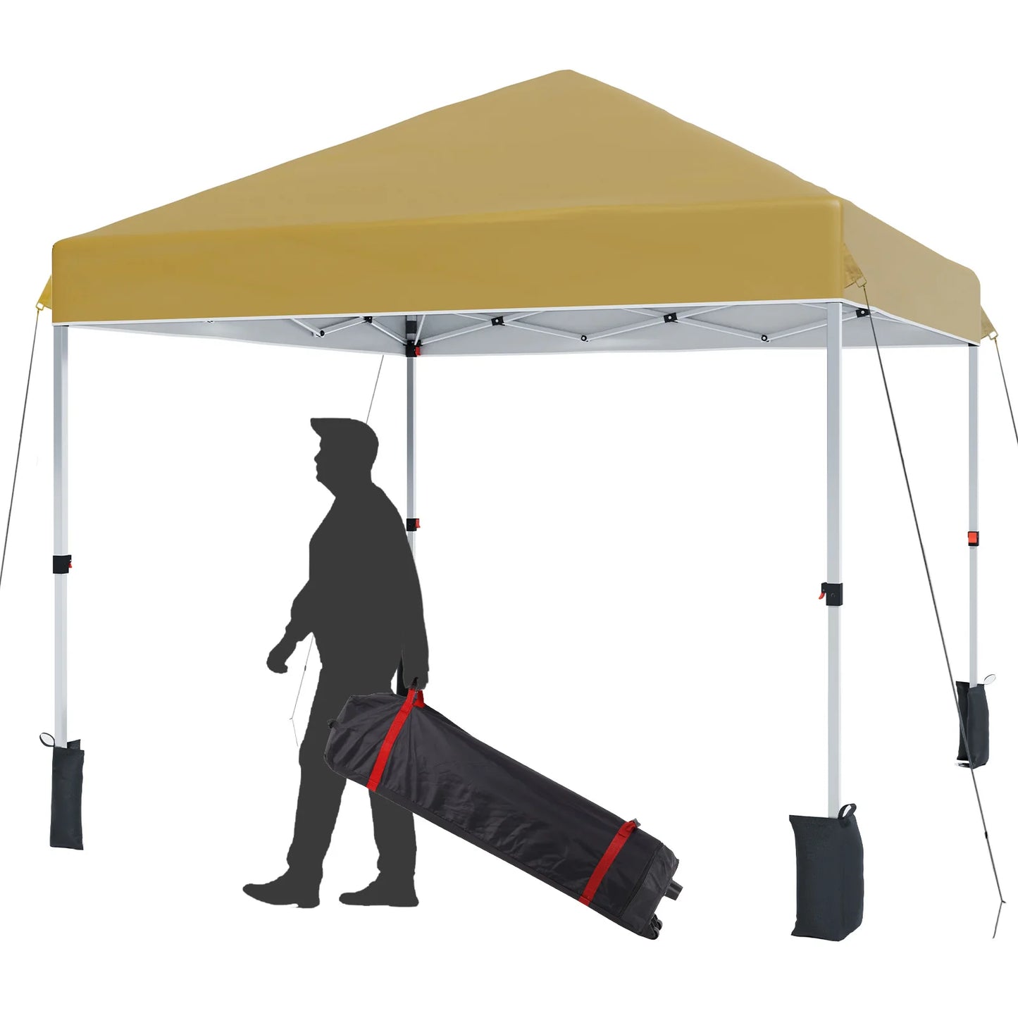 HiMISS Center Locking Canopy Tent Portable Outdoor Shelter