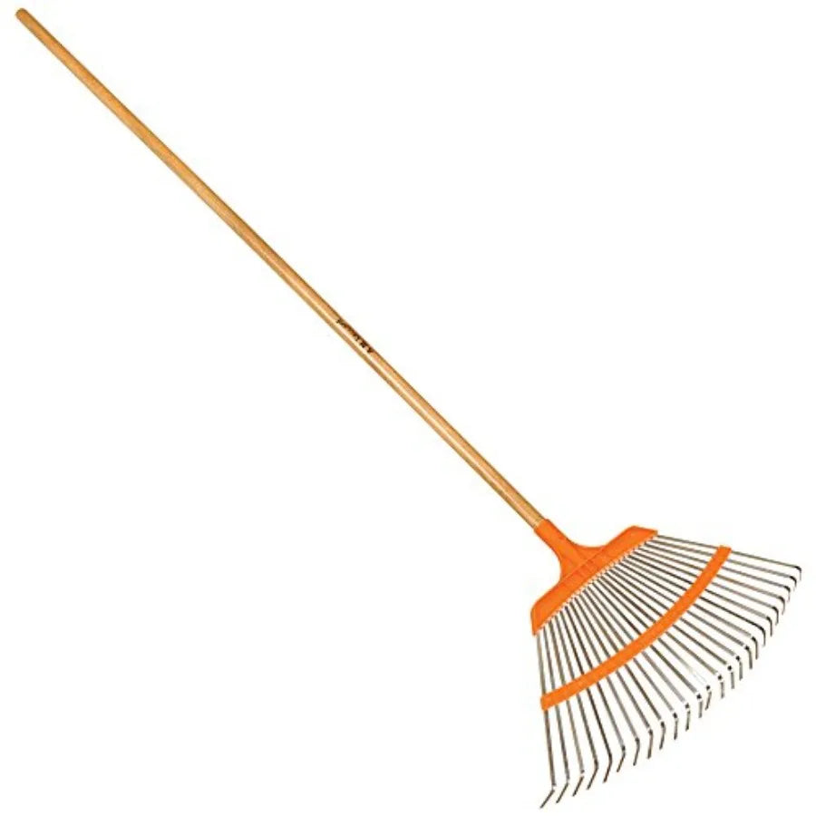 Poly-Steel Lawn Rake 25 Tines For Garden Maintenance