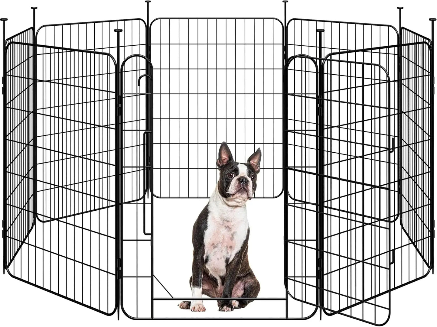 Expandable Dog Playpen 8 Panel With Door Indoor Outdoor Fence